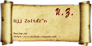 Ujj Zoltán névjegykártya